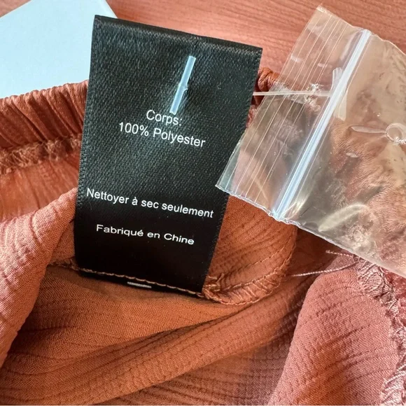 ASTR The Label Women's Calypso Long Sleeve Cropped Collared Blouse Top Large NWT - Picture 9 of 15